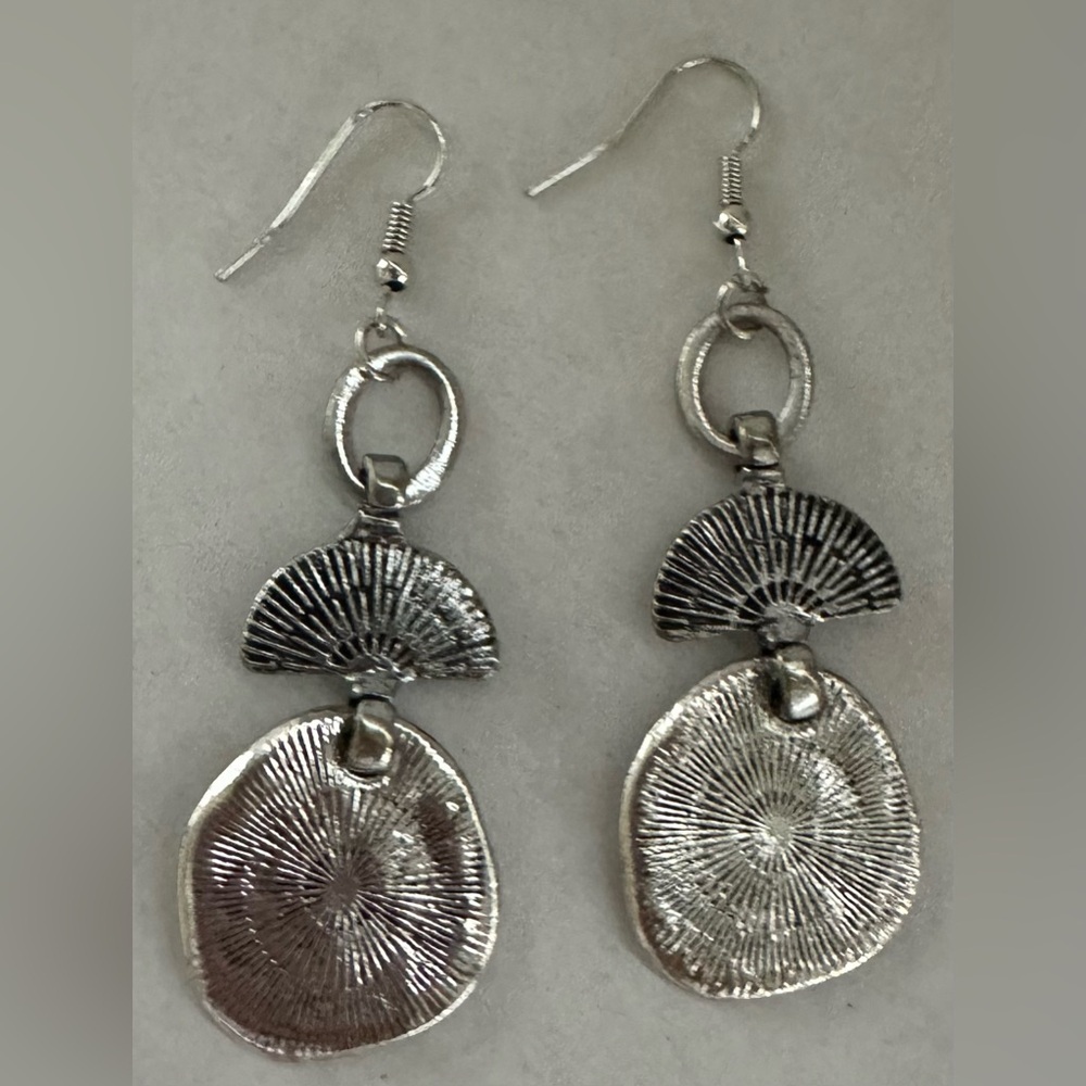 Bohemian Silver Dangle Earrings - Picture 5 of 11